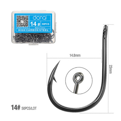 50 kom/kutija Udica za pecanje s omčom Udica s bodljama Krug Udice za šarane od ugljičnog čelika Pribor za pecanje Udica za mamac Udica