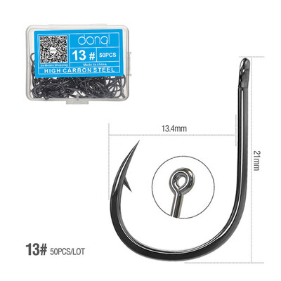 50 kom/kutija Udica za pecanje s omčom Udica s bodljama Krug Udice za šarane od ugljičnog čelika Pribor za pecanje Udica za mamac Udica