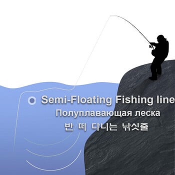 2024 White Rock Fishing Line 500m Semi-floating Soft Monofilament Nylon Sea Lure Pole Fishing Accessories