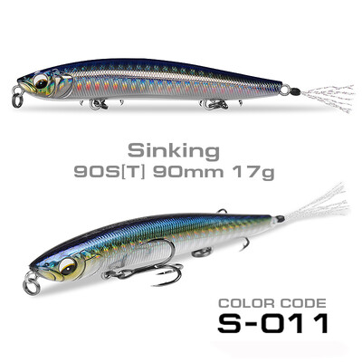 SFT 90mm/17g mamac za pecanje Olovka tvrdi mamac Umjetni Stickbait Rolling Tonući mamac Jerkbait Za pecanje štuke Bass Treble Hook