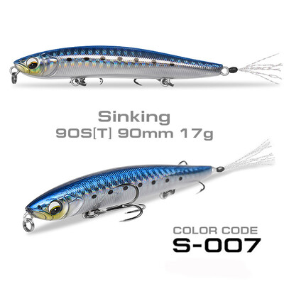 SFT 90mm/17g mamac za pecanje Olovka tvrdi mamac Umjetni Stickbait Rolling Tonući mamac Jerkbait Za pecanje štuke Bass Treble Hook
