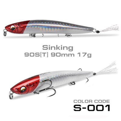 SFT 90mm/17g mamac za pecanje Olovka tvrdi mamac Umjetni Stickbait Rolling Tonući mamac Jerkbait Za pecanje štuke Bass Treble Hook