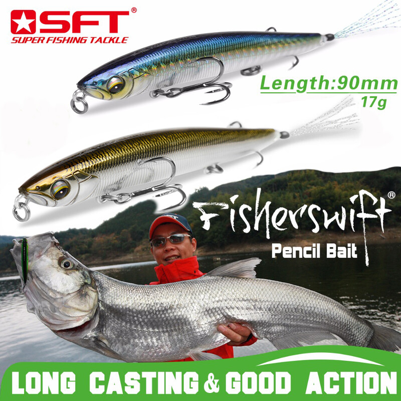 SFT 90mm/17g mamac za pecanje Olovka tvrdi mamac Umjetni Stickbait Rolling Tonući mamac Jerkbait Za pecanje štuke Bass Treble Hook