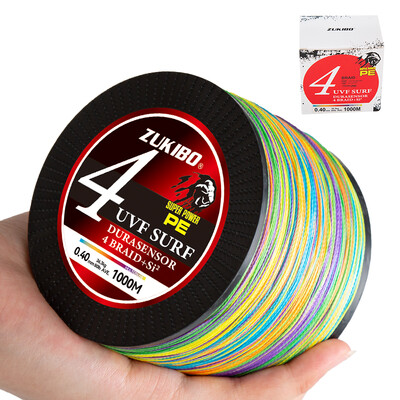 ZUKIBO SUPER POWER 4 niti 1000M PE struna za pecanje Upletena 12-100LB glatka višestruka super izdržljiva struna za pecanje Pesca
