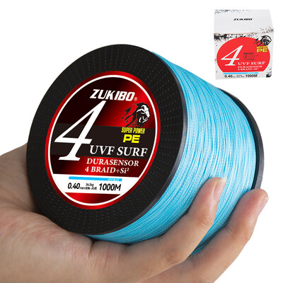 ZUKIBO SUPER POWER 4 niti 1000M PE struna za pecanje Upletena 12-100LB glatka višestruka super izdržljiva struna za pecanje Pesca