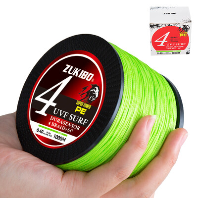 ZUKIBO SUPER POWER 4 niti 1000M PE struna za pecanje Upletena 12-100LB glatka višestruka super izdržljiva struna za pecanje Pesca