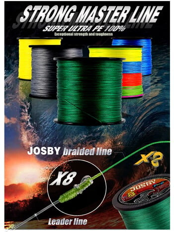 Плетена въдица 8 нишки 100M 300M 500M 1000M Spinning PE Multifilamento Japa Carp Fly Sea Saltwater Weave Extreme Pesca