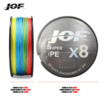 JOF 8 Strands Fishing Line 150M 300M 500M Fishing Line Fishing Accessories Fishing Fishing Cord for Fishing Fishing Carp