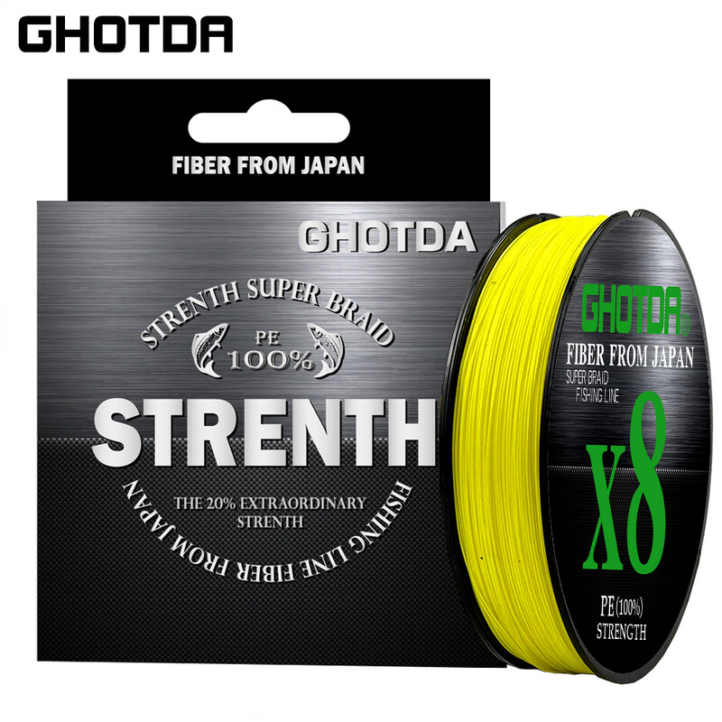 GHOTDA Snažna pletenica za pecanje 12 niti 9 niti 8 niti 100M PE žica Multifilament niti X8 X9X 12 struna za mušičarenje