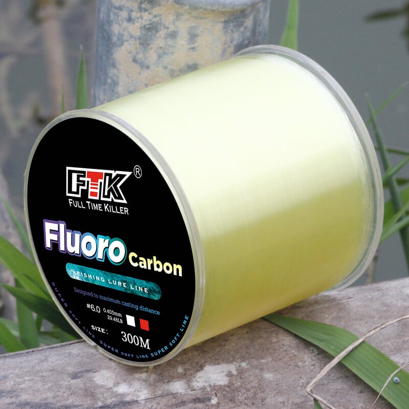 FTK 500M žūklės valas anglies pluošto dangos lyderis jaukas Fluorokarboninis valas 0,14-0,5 mm 4,13-34,32 LB nešiojami priedai Japonija