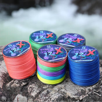 Sougayilang 12 Strands Braided Fishing Line 100m/300m PE Line 5Color Max Drag 80lb Multifilament Fishing Line Smooth for Fishing