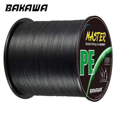 BAKAWA 4 šķiedru pīts PE makšķerēšanas aukla 300/500/1000 M stieple, spēcīga daudzpavedienu izturīga karpu jūras sālsūdens rīks