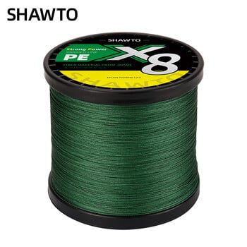 Shawto X8 Strong 300M 1000M 8 Strand Weaves PE Braided Fishing Line Multifilament 8 Braid Wire 14LB 20LB 30LB 50LB 100LB