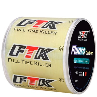 FTK struna za pecanje Presvlaka od karbonskih vlakana Fluorocarbon struna 300M/500M 0,14-0,5 mm 4,13-34,32LB Nosivi dodaci Japan
