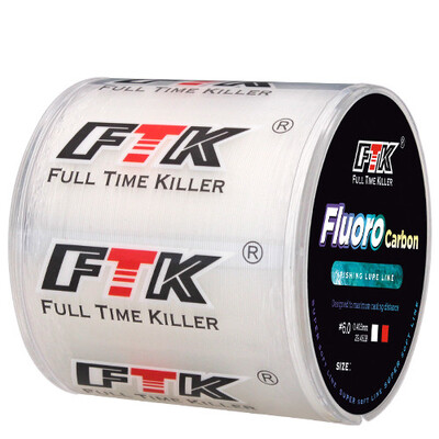 FTK struna za pecanje Presvlaka od karbonskih vlakana Fluorocarbon struna 300M/500M 0,14-0,5 mm 4,13-34,32LB Nosivi dodaci Japan