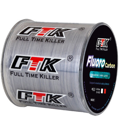 FTK struna za pecanje Presvlaka od karbonskih vlakana Fluorocarbon struna 300M/500M 0,14-0,5 mm 4,13-34,32LB Nosivi dodaci Japan