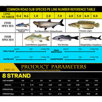 Νέα 8 σκέλη PE Fishing Line Predatory Braided Wires 100M 300M 500M 1000M Multifilament Sea Carp Lines Durable Smooth Tackle