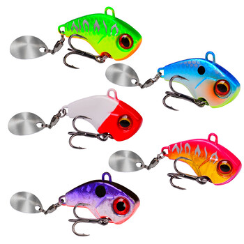 1 τεμ Περιστρεφόμενο Jig Metal VIB Spoon Spinner Fishing Lures 6g-28g Δόνηση Σκληρό Δόλωμα για Bass Pike Χειμερινό εργαλείο ψαρέματος με πάγο