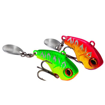 1 τεμ Περιστρεφόμενο Jig Metal VIB Spoon Spinner Fishing Lures 6g-28g Δόνηση Σκληρό Δόλωμα για Bass Pike Χειμερινό εργαλείο ψαρέματος με πάγο