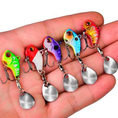 1 τεμ Περιστρεφόμενο Jig Metal VIB Spoon Spinner Fishing Lures 6g-28g Δόνηση Σκληρό Δόλωμα για Bass Pike Χειμερινό εργαλείο ψαρέματος με πάγο