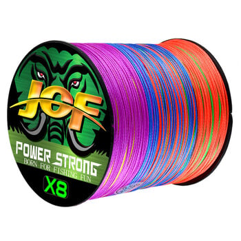 JOF Braided Fishing Line 8 Strands 100M 300M 500M PE Multifilament Wire Strong Japan Cord for Carp Accessories