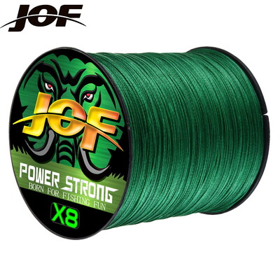 JOF Braided Fishing Line 8 Strands 100M 300M 500M PE Multifilament Wire Strong Japan Cord for Carp Accessories