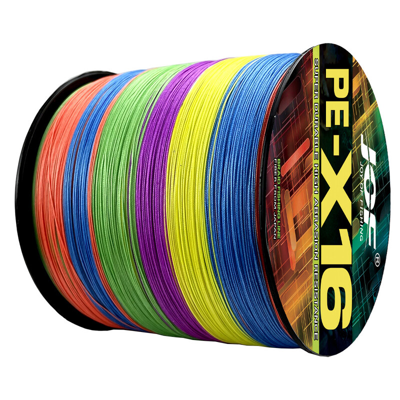 JOF 16X pletena struna za pecanje, 16 niti, 300M/100M, Japan, otporna na habanje, 25~200LB, multifilamentna glatka PE žica za pecanje šarana Pesca