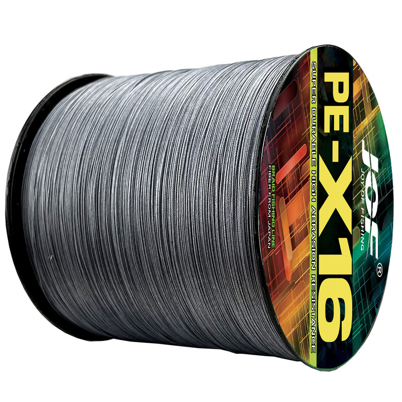 JOF 16X pletena struna za pecanje, 16 niti, 300M/100M, Japan, otporna na habanje, 25~200LB, multifilamentna glatka PE žica za pecanje šarana Pesca