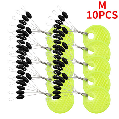 60 komada 10 Grupni set Rubber Space Beans Carp Fly Fish Gumeni ovalni čep na plovak Ribolov šaranskih čepova Bobber Olive Ribolovni alati