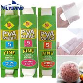 FLYSAND 5m PVA horgászháló PVA horgásztáska hálós vízben oldódó háló ponty horgász etető csapda csali hálók horgászeszközök 25/37/44 mm