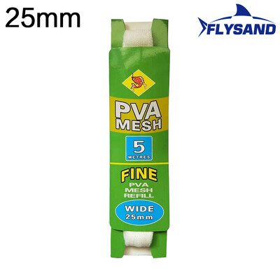 FLYSAND 5m PVA horgászháló PVA horgásztáska hálós vízben oldódó háló ponty horgász etető csapda csali hálók horgászeszközök 25/37/44 mm