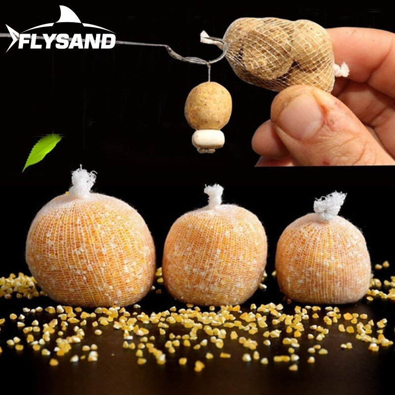 FLYSAND 5m PVA horgászháló PVA horgásztáska hálós vízben oldódó háló ponty horgász etető csapda csali hálók horgászeszközök 25/37/44 mm