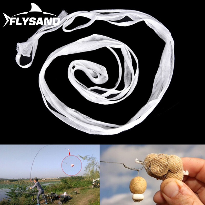 FLYSAND 5m PVA horgászháló PVA horgásztáska hálós vízben oldódó háló ponty horgász etető csapda csali hálók horgászeszközök 25/37/44 mm