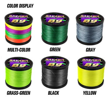 BAKAWA 9x-Strand Braided Fishing Line 300M 500M 1000M Japanese Multifilament Pe Wire for Saltwater Durable Woven Thread Tackle