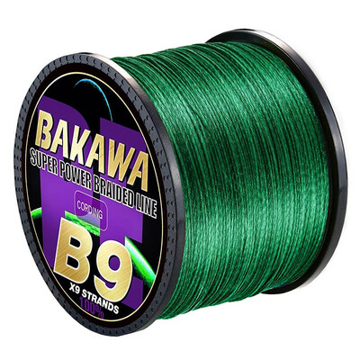 BAKAWA pletena struna za pecanje s 9 niti 300M 500M 1000M Japanska multifilamentna Pe žica za slanu vodu Izdržljiva pletena niti