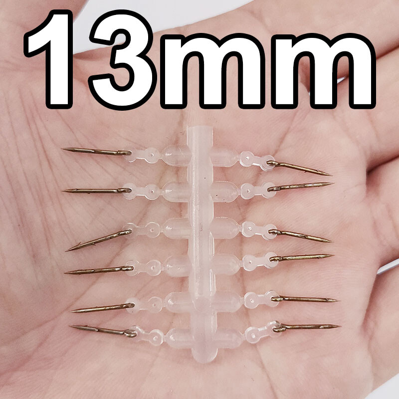 12 komada Metalni mamac Spike Pribor za pecanje šarana Mamac Sting Boilies Pin s prozirnom gumenom kukuruzom Ronnie Hair Rig Oprema za hranilicu šarana