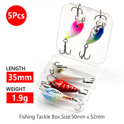 Banshee 28mm 2g Mini Crankbaits Ribolovni tonući vobler za štuku/trolling Rattling Baits Set Smuđ Ribolovni mamac Umjetno tvrdi