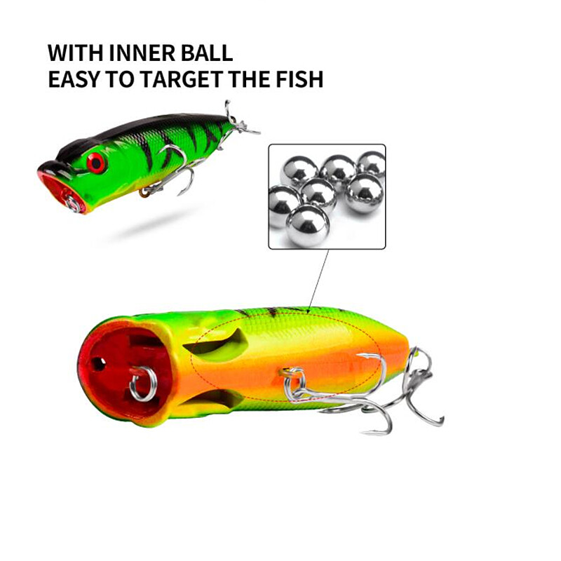 1 kom Popper mamci za ribolov, vobleri 6,5 cm 12 g Topwater Crankbait, umjetni plastični, tvrdi mamac, pribor za pecanje bas štuka