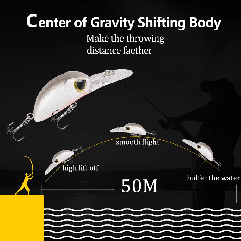 Japan Hot Model Plutajuće mamce za ribolov gavca 5,5 cm 4 g Dugi jezik Jerkbait Bas Štuka Carkbait vobleri Profesionalni tvrdi mamac