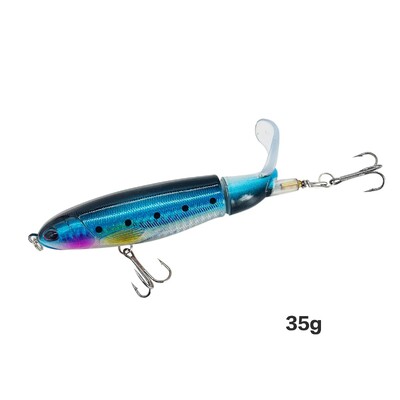 Top Water Fish Bait Huabo Popper Umjetni mamac za ribu Hard Plow Soft Spinning Tail Oprema za pecanje Riblji mamac 13g/15g/35g