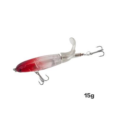 Top Water Fish Bait Huabo Popper Umjetni mamac za ribu Hard Plow Soft Spinning Tail Oprema za pecanje Riblji mamac 13g/15g/35g