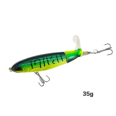 Top Water Fish Bait Huabo Popper Umjetni mamac za ribu Hard Plow Soft Spinning Tail Oprema za pecanje Riblji mamac 13g/15g/35g