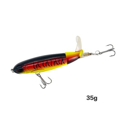 Top Water Fish Bait Huabo Popper Umjetni mamac za ribu Hard Plow Soft Spinning Tail Oprema za pecanje Riblji mamac 13g/15g/35g