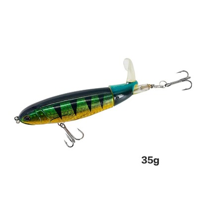Top Water Fish Bait Huabo Popper Umjetni mamac za ribu Hard Plow Soft Spinning Tail Oprema za pecanje Riblji mamac 13g/15g/35g