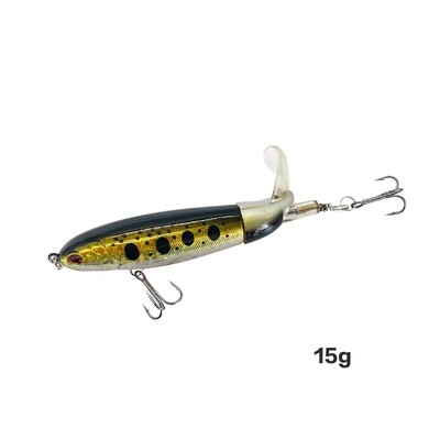 Top Water Fish Bait Huabo Popper Umjetni mamac za ribu Hard Plow Soft Spinning Tail Oprema za pecanje Riblji mamac 13g/15g/35g