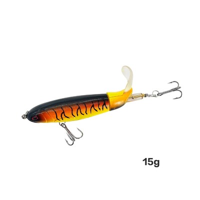 Top Water Fish Bait Huabo Popper Umjetni mamac za ribu Hard Plow Soft Spinning Tail Oprema za pecanje Riblji mamac 13g/15g/35g