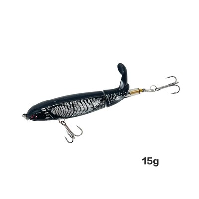 Top Water Fish Bait Huabo Popper Umjetni mamac za ribu Hard Plow Soft Spinning Tail Oprema za pecanje Riblji mamac 13g/15g/35g