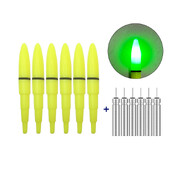 6 gab. Glow Fishing Lightstick+6 CR425 Night Luminous Fishing Stick Okeāna makšķerēšana Electric Glow Light Stick Instrumenti Aksesuāri