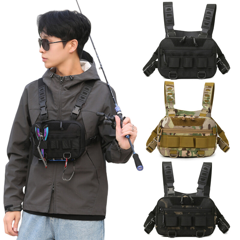Torba za pecanje s podesivim remenima, ruksak za kampiranje, ruksak za penjanje s više džepova, ruksak za sportove na otvorenom