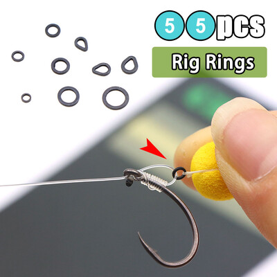 55 бр. Аксесоари за риболов на шаран Chod Rig Ring Swivels Round Ring Snap Snivels For Carp Hook Link Stop Tools Terminal Tackle